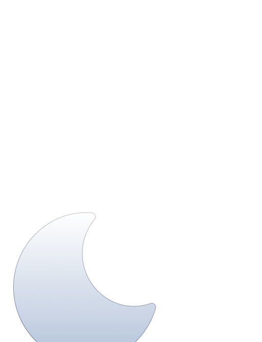 Moon shape for content card