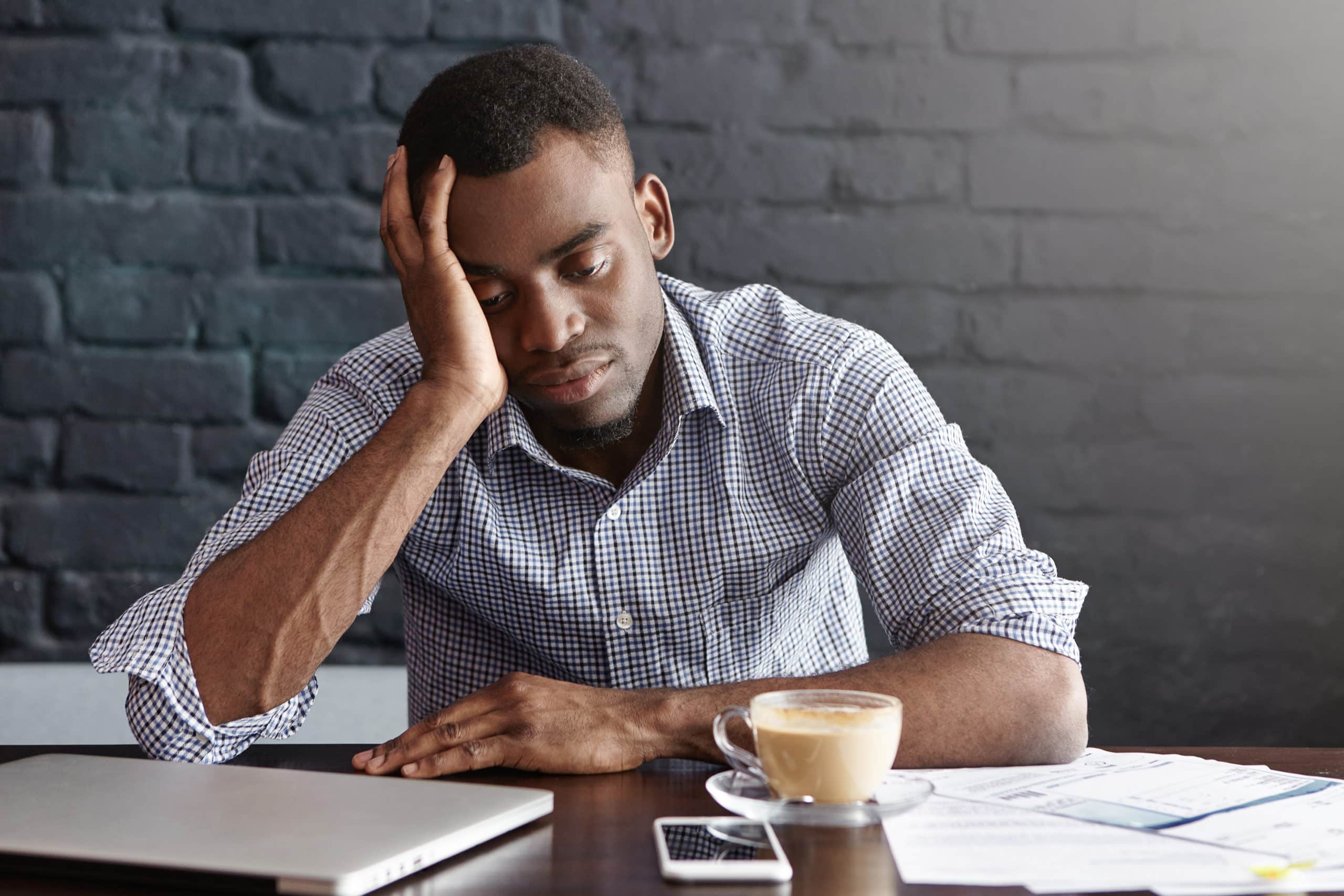 Image of a tired man because of narcolepsy from Whitney Sleep in Plymouth, Minnesota